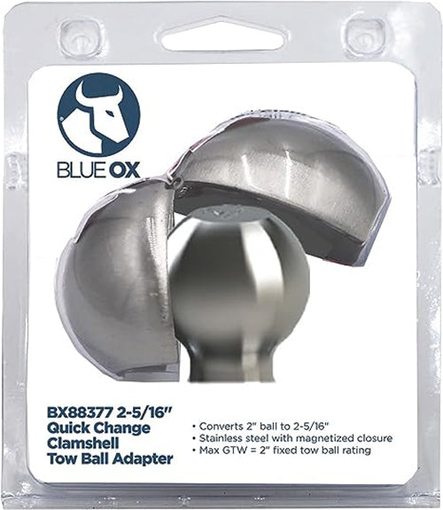 Blue Ox Quick Change Clamshell Tow Ball Adapter