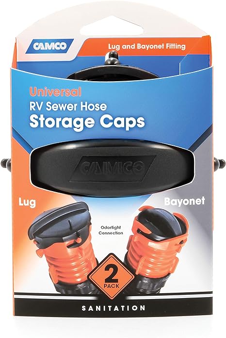 RV Sewer Hose Storage Caps - Bilingual Lug & Bayone