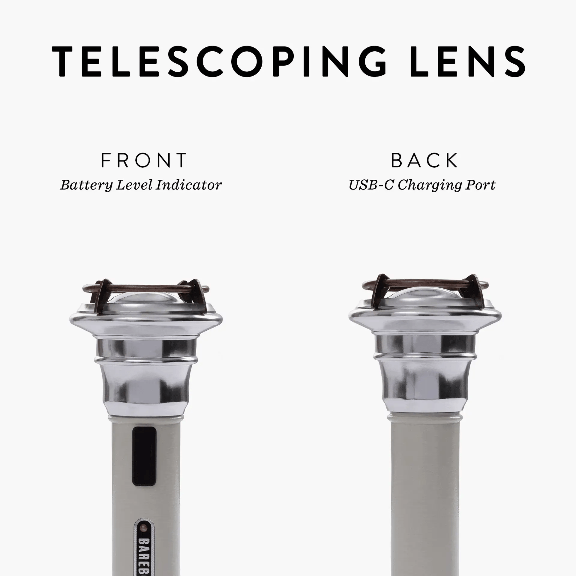 Barebones Vintage Flashlight- White