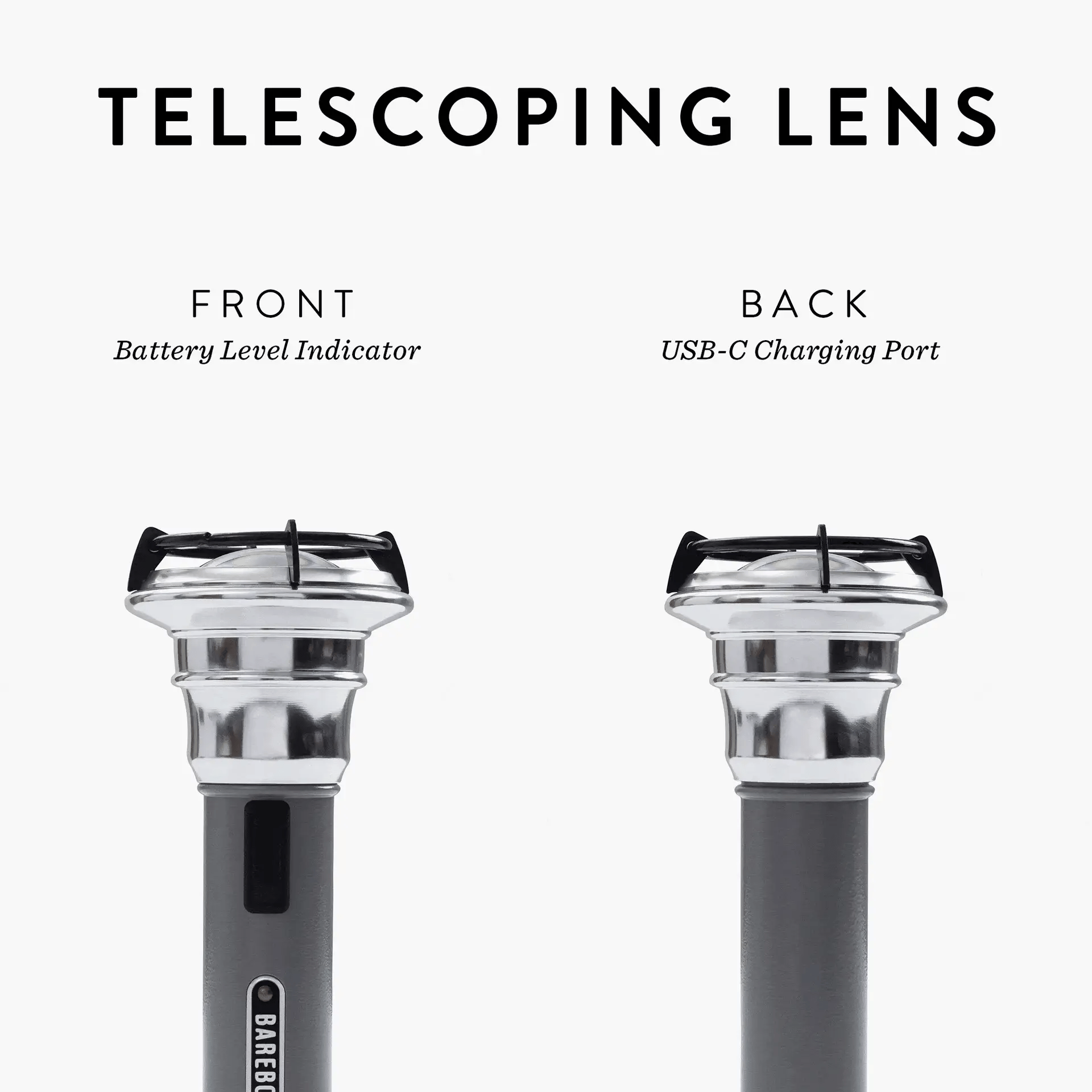 Barebones Vintage Flashlight- Gray