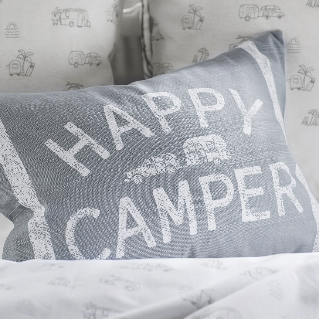 POTTERY BARN HAPPY CAMPER PILLOW We Are Airstream