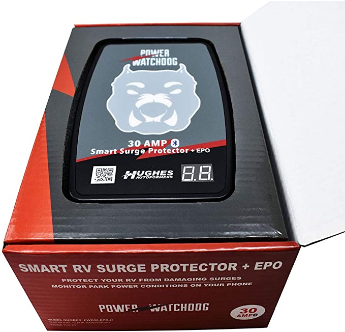 Surge Protector, 30 Amp with Auto Shut-Off and Bluetooth, Portable